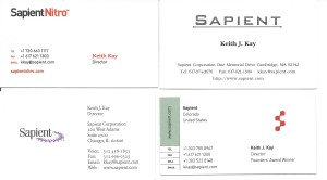 A career of business cards